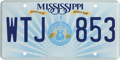 MS license plate WTJ853