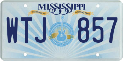MS license plate WTJ857