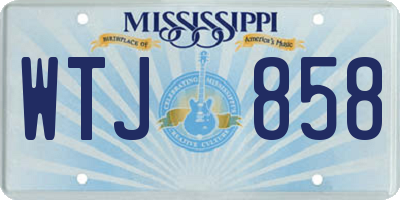 MS license plate WTJ858