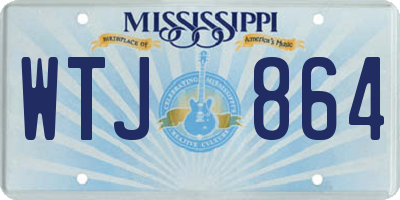 MS license plate WTJ864