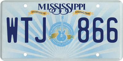 MS license plate WTJ866