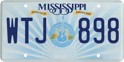 MS license plate WTJ898