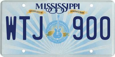 MS license plate WTJ900