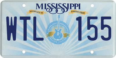 MS license plate WTL155