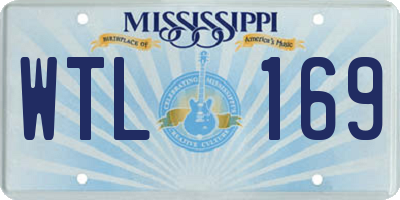 MS license plate WTL169