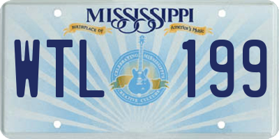 MS license plate WTL199