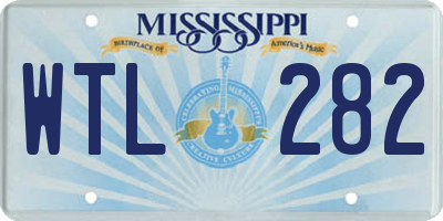 MS license plate WTL282