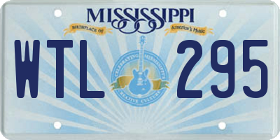 MS license plate WTL295