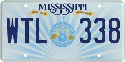 MS license plate WTL338