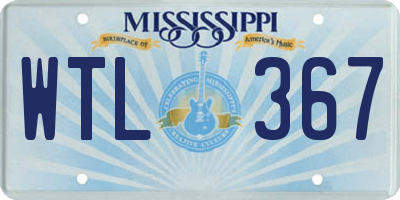 MS license plate WTL367