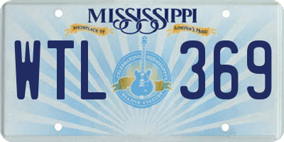 MS license plate WTL369