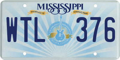MS license plate WTL376