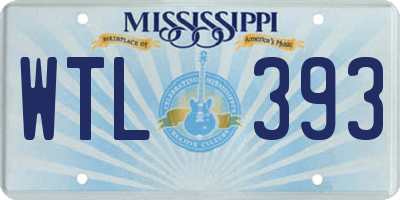 MS license plate WTL393
