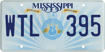 MS license plate WTL395