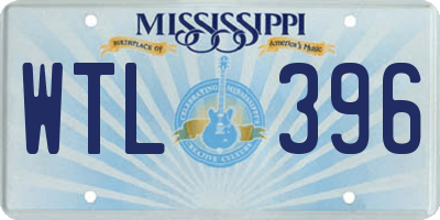 MS license plate WTL396