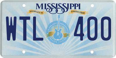 MS license plate WTL400