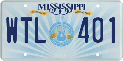 MS license plate WTL401