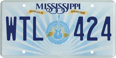 MS license plate WTL424