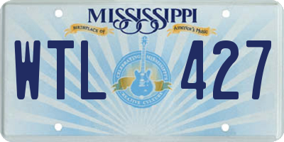 MS license plate WTL427