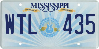 MS license plate WTL435