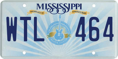 MS license plate WTL464
