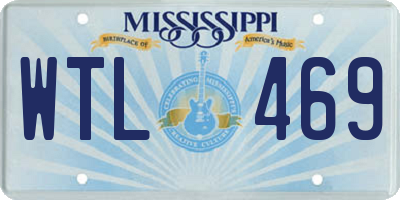 MS license plate WTL469