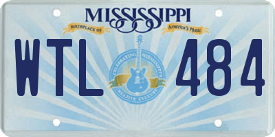MS license plate WTL484