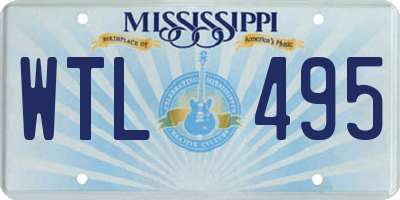 MS license plate WTL495