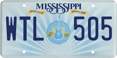 MS license plate WTL505
