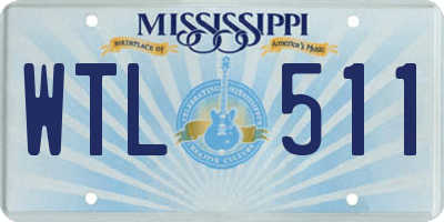 MS license plate WTL511