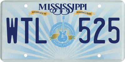 MS license plate WTL525