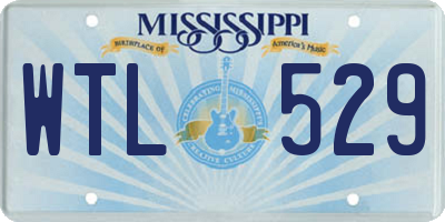 MS license plate WTL529