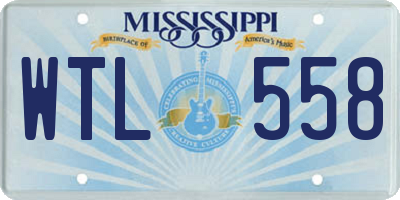 MS license plate WTL558