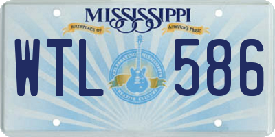 MS license plate WTL586