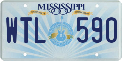 MS license plate WTL590
