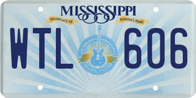 MS license plate WTL606