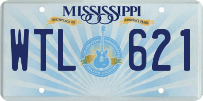 MS license plate WTL621