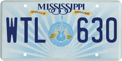 MS license plate WTL630