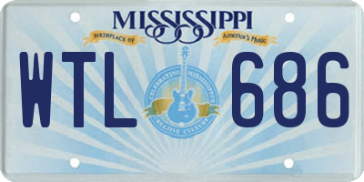 MS license plate WTL686