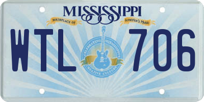 MS license plate WTL706