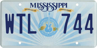 MS license plate WTL744