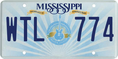 MS license plate WTL774