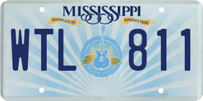 MS license plate WTL811