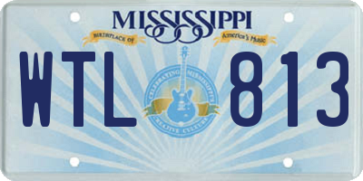 MS license plate WTL813