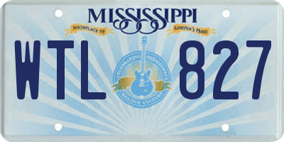 MS license plate WTL827