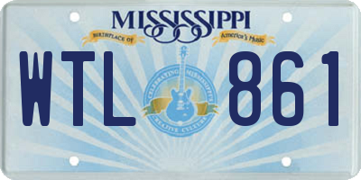 MS license plate WTL861