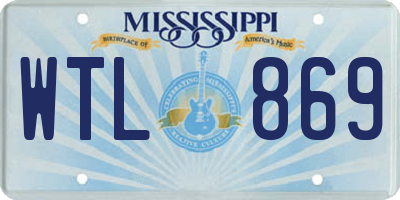 MS license plate WTL869