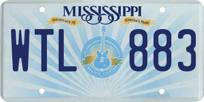 MS license plate WTL883