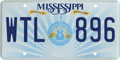 MS license plate WTL896