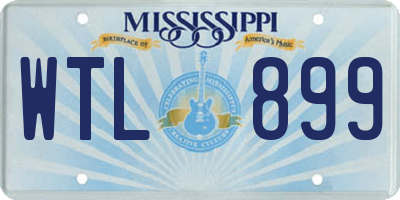 MS license plate WTL899